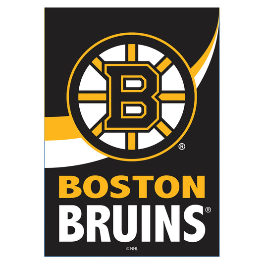Boston Bruins Burlap Flag House Size