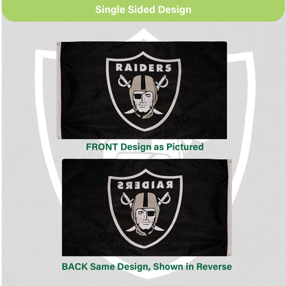 Las Vegas Raiders Single Sided Estate Flag with 2 Grommets, 3'x5'