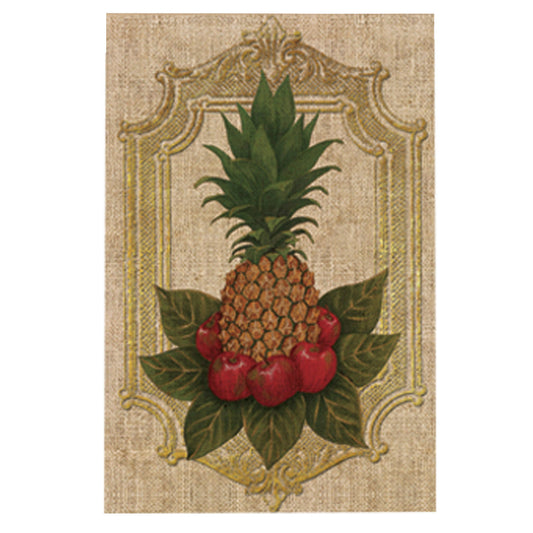 House Burlap Pineapple Flag