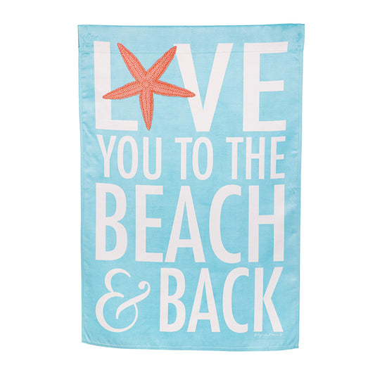 Love To The Beach Suede House Flag