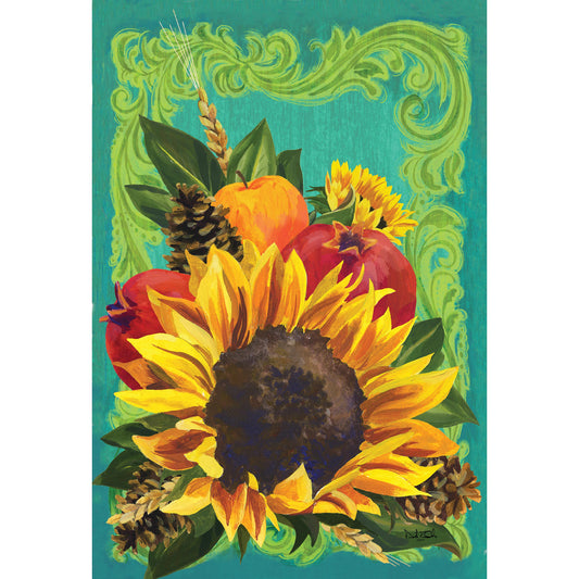 Fall Floral Suede House Flag