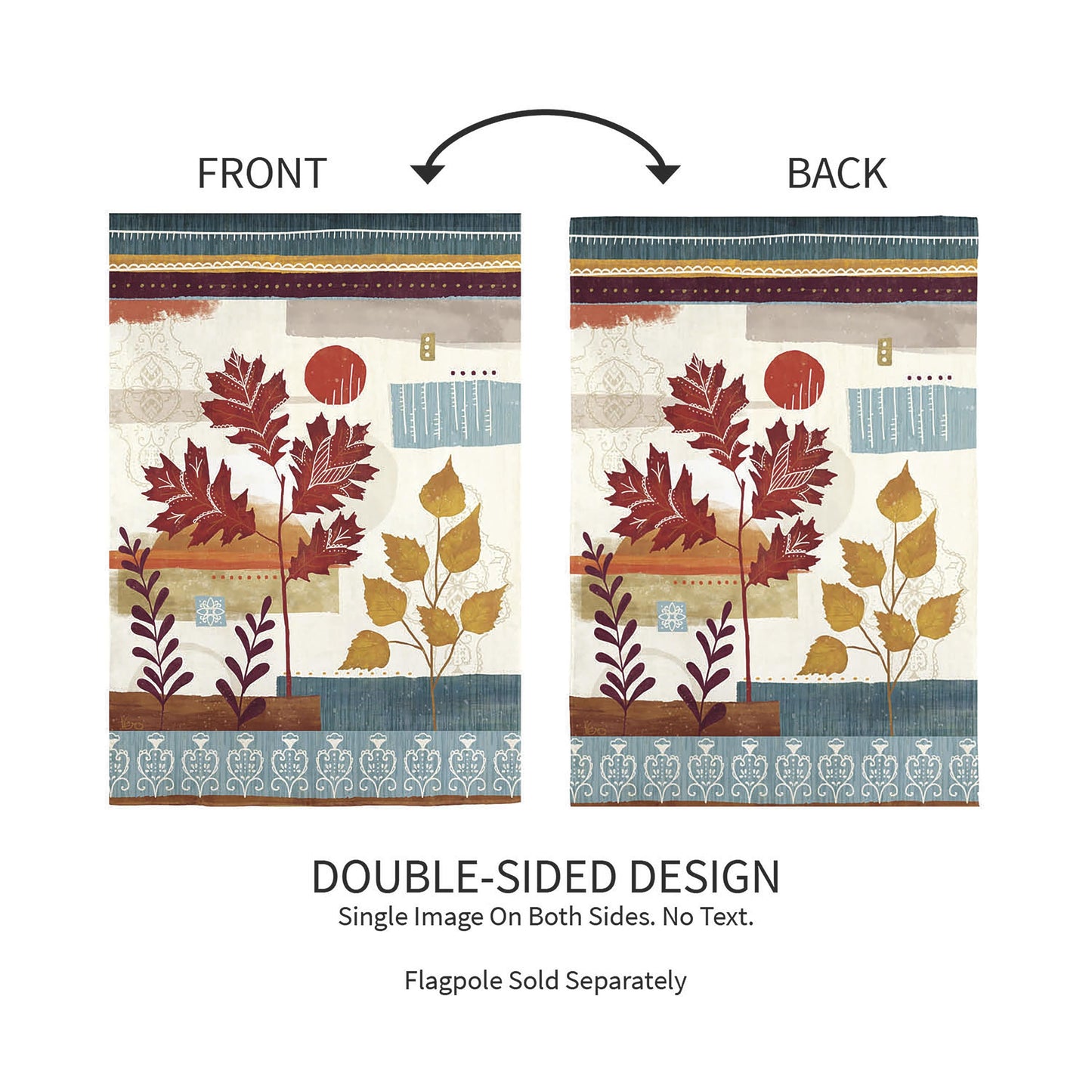 Fall Leaves Suede Garden Flag
