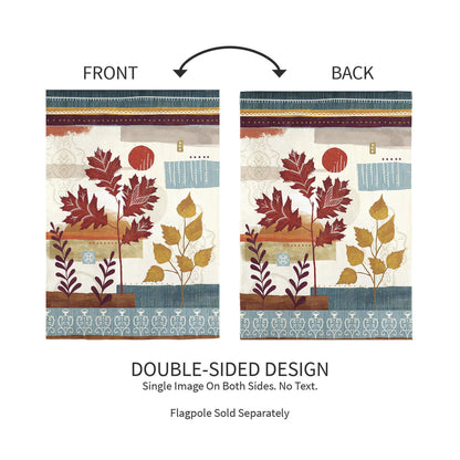 Fall Leaves Suede Garden Flag
