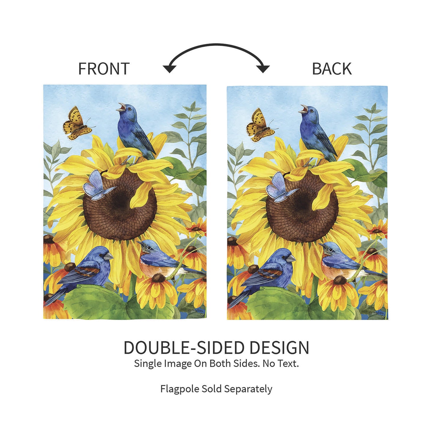 Sunflower Glory Suede Garden Flag