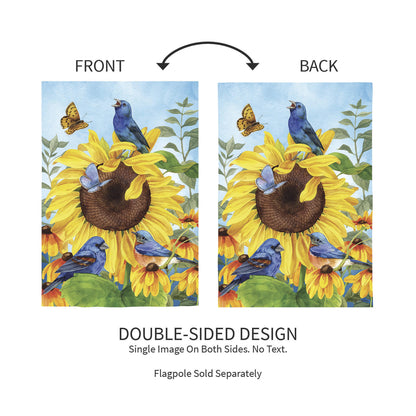 Sunflower Glory Suede Garden Flag
