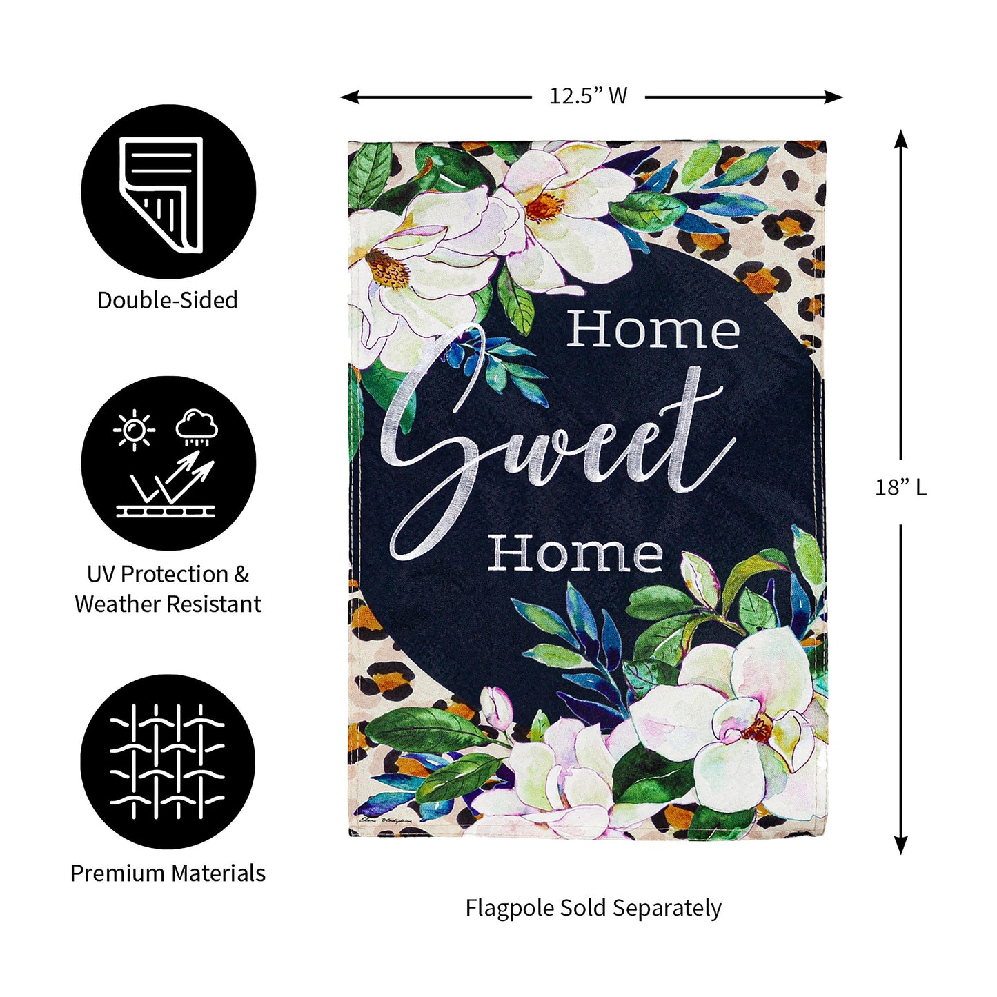 Magnolia Bloom Garden Linen Flag