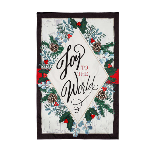 Joy to the World Linen House Flag