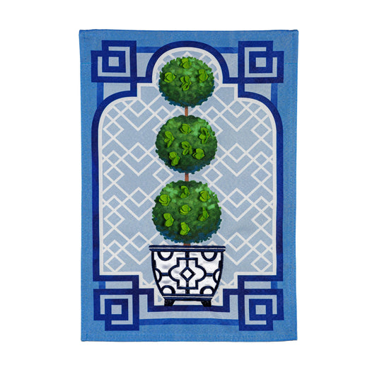 Garden Topiary Garden Linen Flag