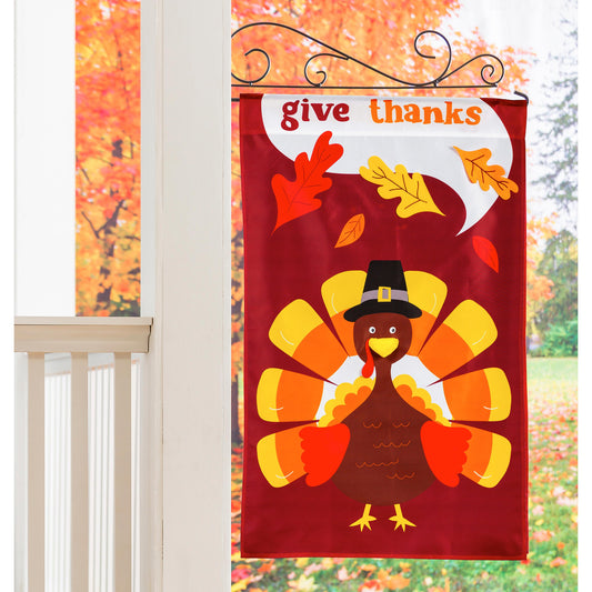 Candy Corn Turkey House Applique Flag
