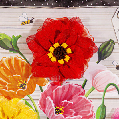 Poppies and Painted Cans Applique Garden Flag