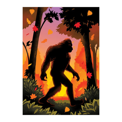 Bigfoot Fall Suede House Flag