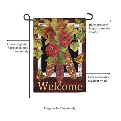 Fall Corn Suede Garden Flag