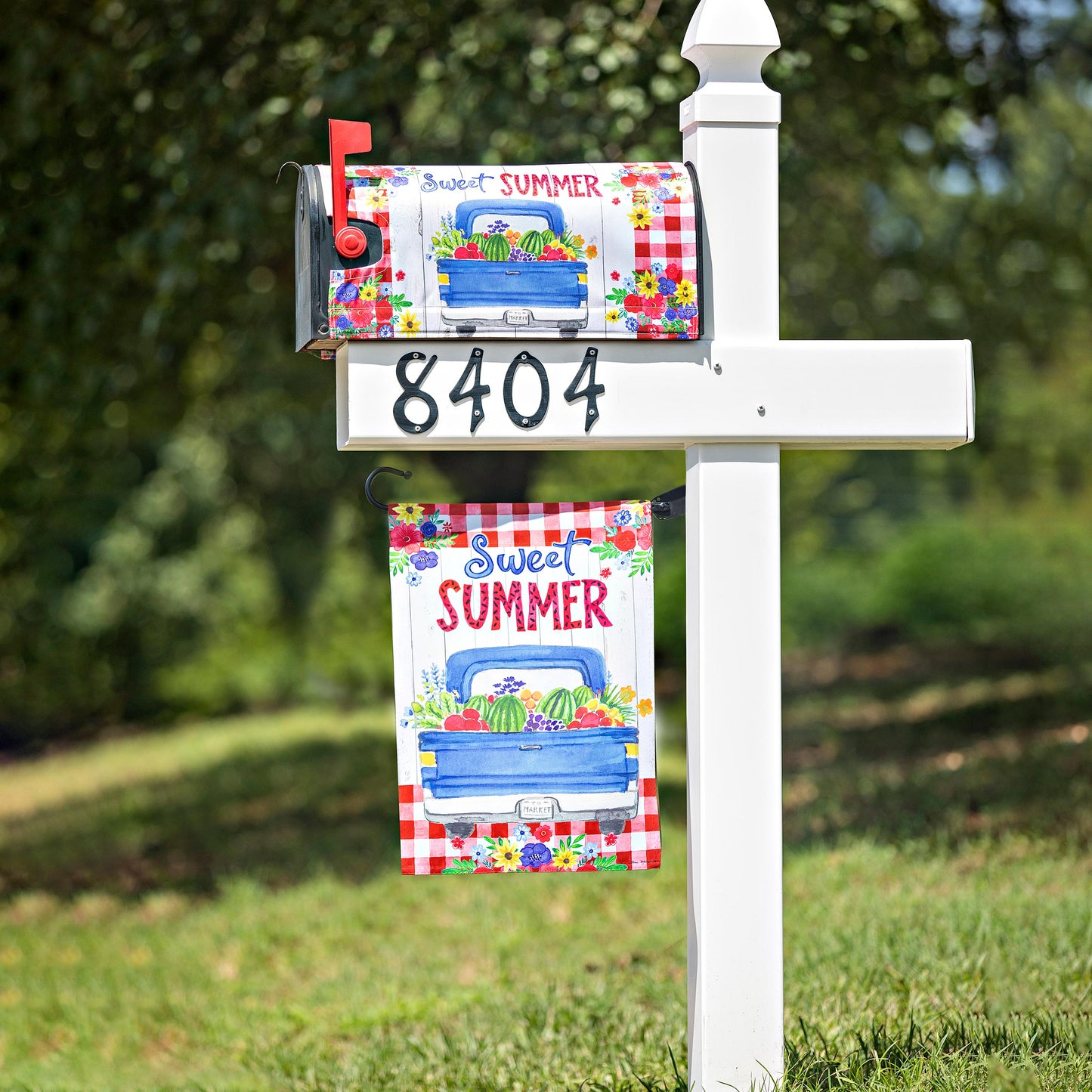 Sweet Summer Truck Garden Suede Flag