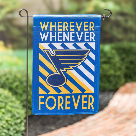 St Louis Blues WWF Fan Garden Flag