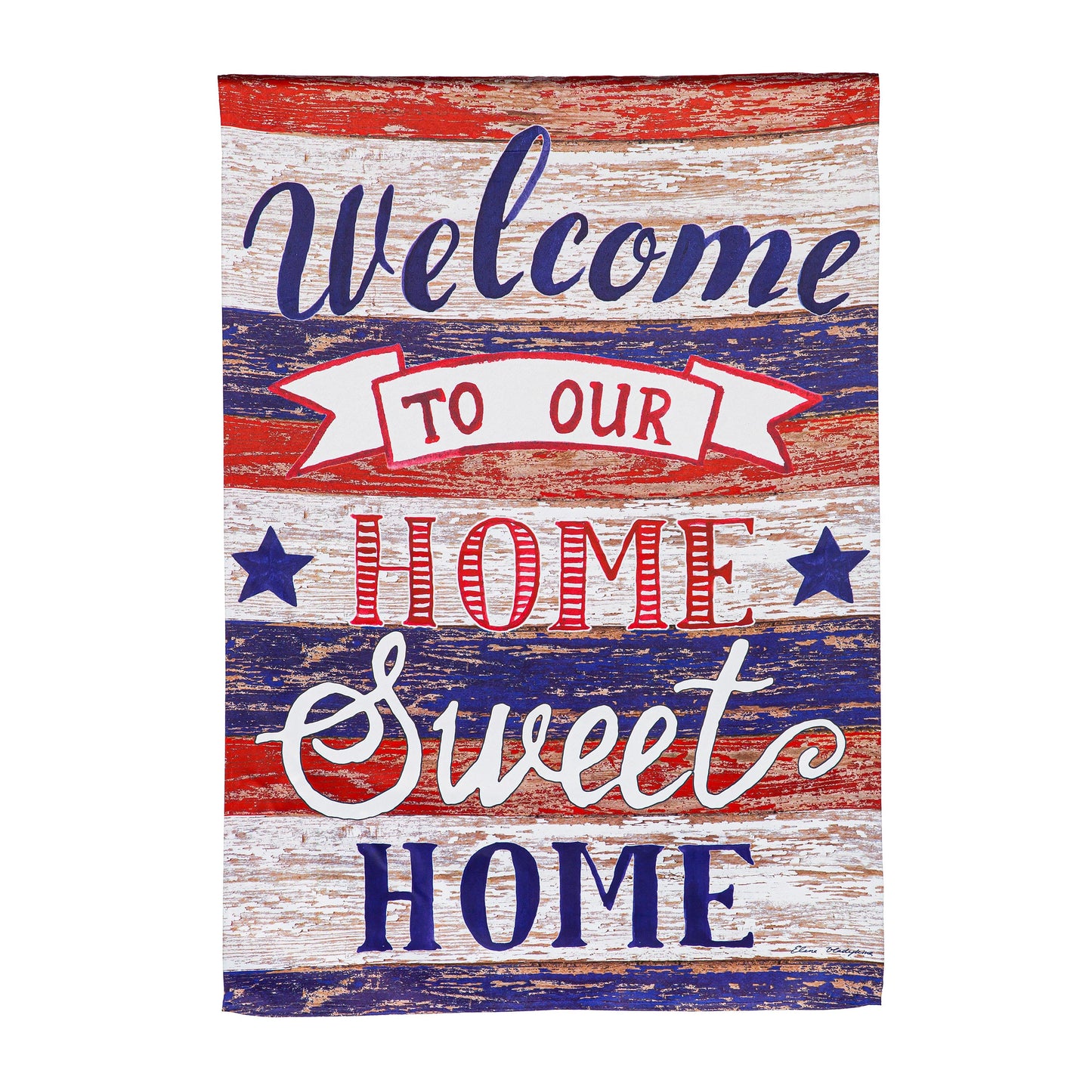 Farmhouse Home Sweet Home House Suede Flag