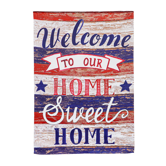 Farmhouse Home Sweet Home House Suede Flag