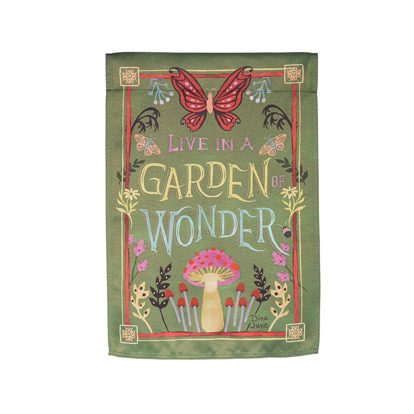 Garden of Wonder Suede Garden Flag