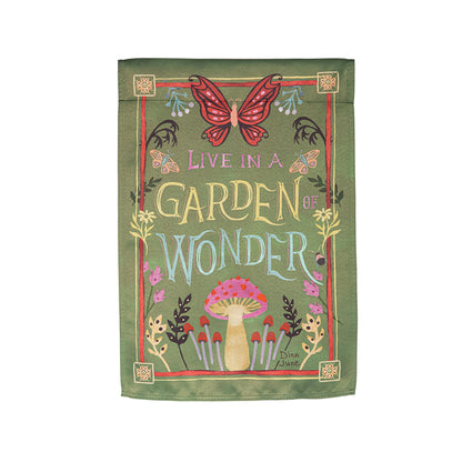 Garden of Wonder Suede Garden Flag