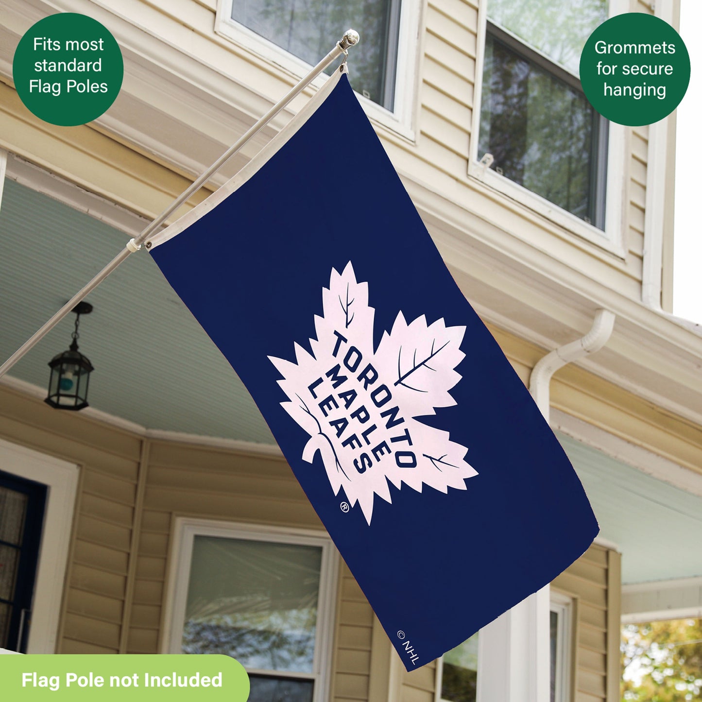 Toronto Maple Leafs Single Sided Flag with 2 Grommets, 3'x5'