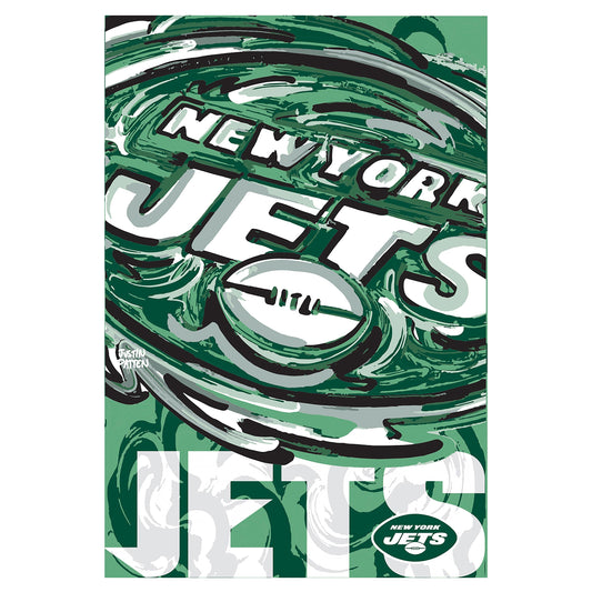 New York Jets Justin Patten Logo Suede Garden Flag