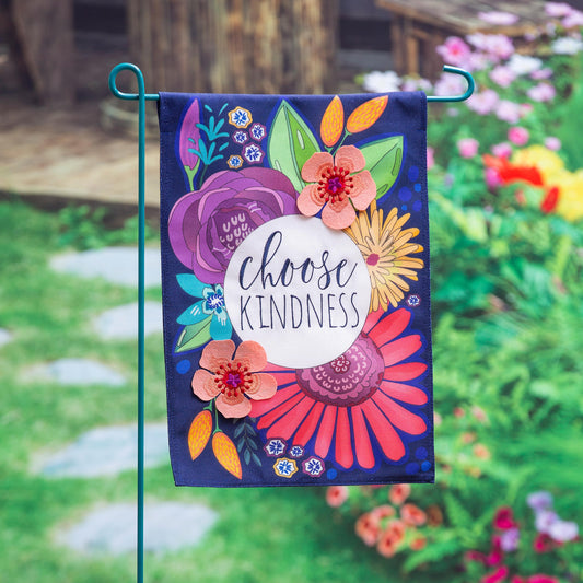 Choose Kindness Garden Burlap Flag