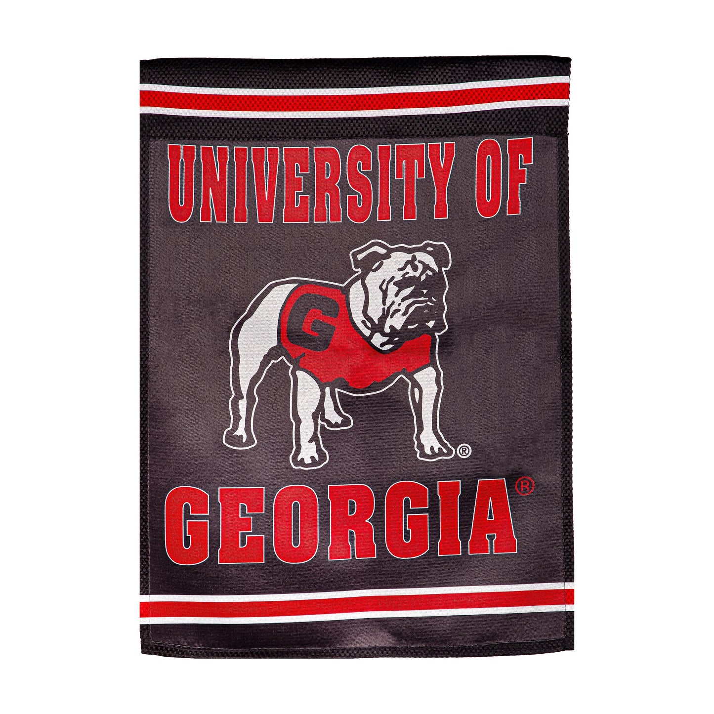 Embossed Suede Flag, GDN Size, University of Georgia, Alternate Bulldog Logo