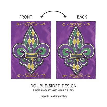 Fleur de Lis Applique Garden Flag