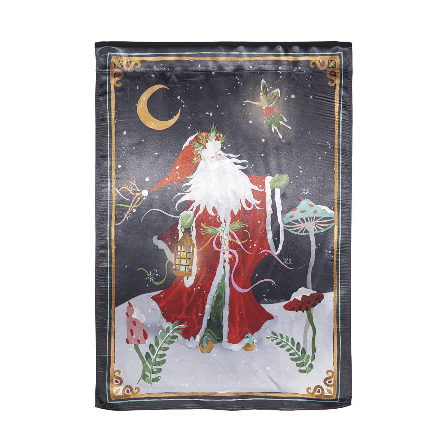Santa's Forest of Wonder Reversible Lustre Garden Flag
