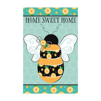 Home Sweet Home Bee Applique House Flag