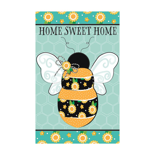 Home Sweet Home Bee Applique House Flag