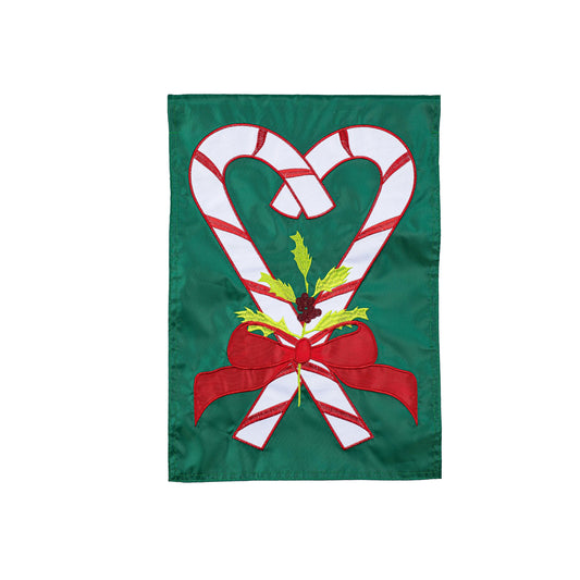 Candy cane Basic Applique Garden Flag