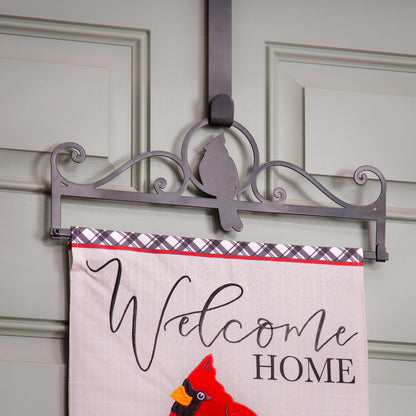 Cardinal Garden Flag Over the Door Hanger