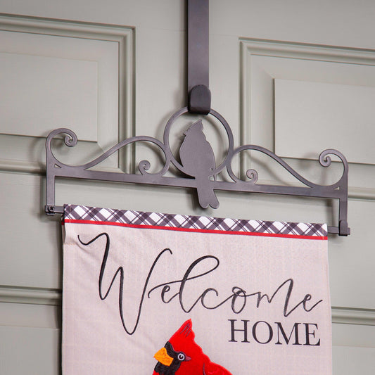 Cardinal Garden Flag Over the Door Hanger