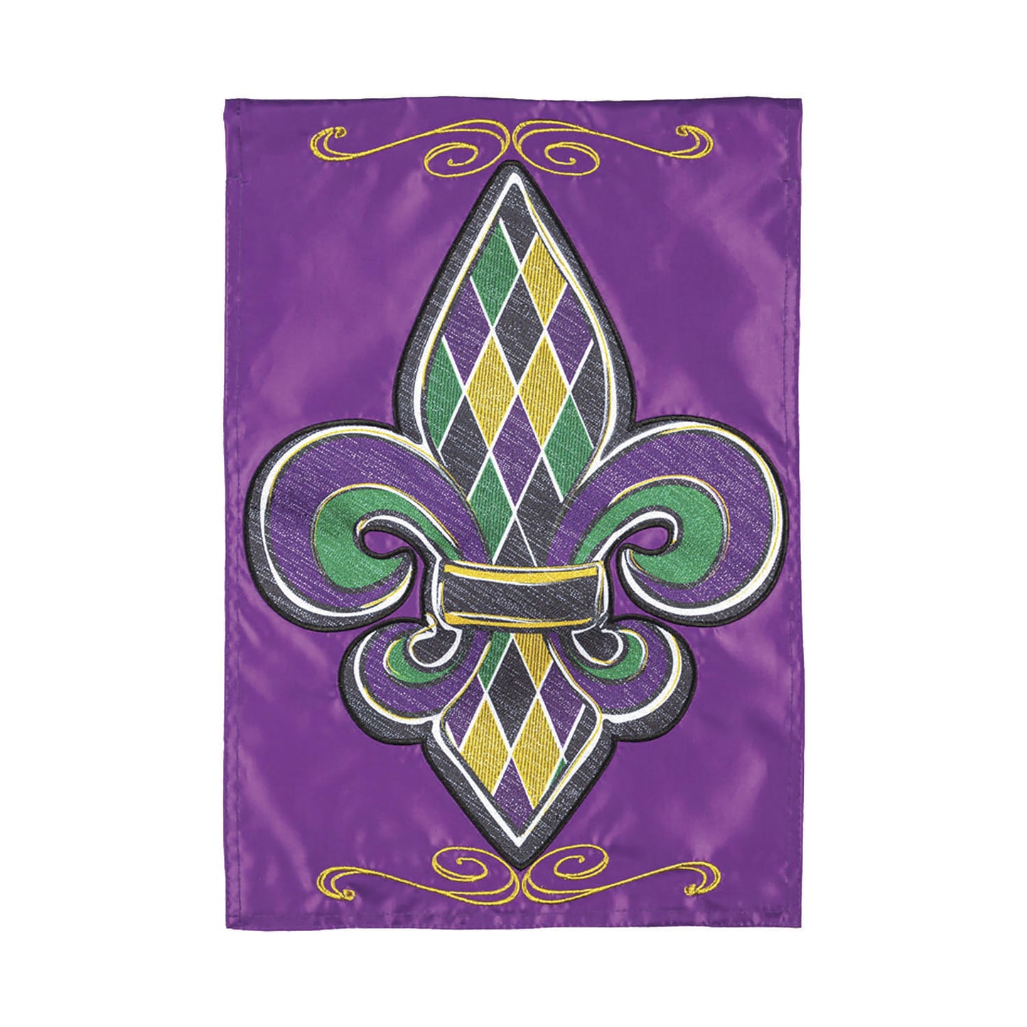 Fleur de Lis Applique Garden Flag