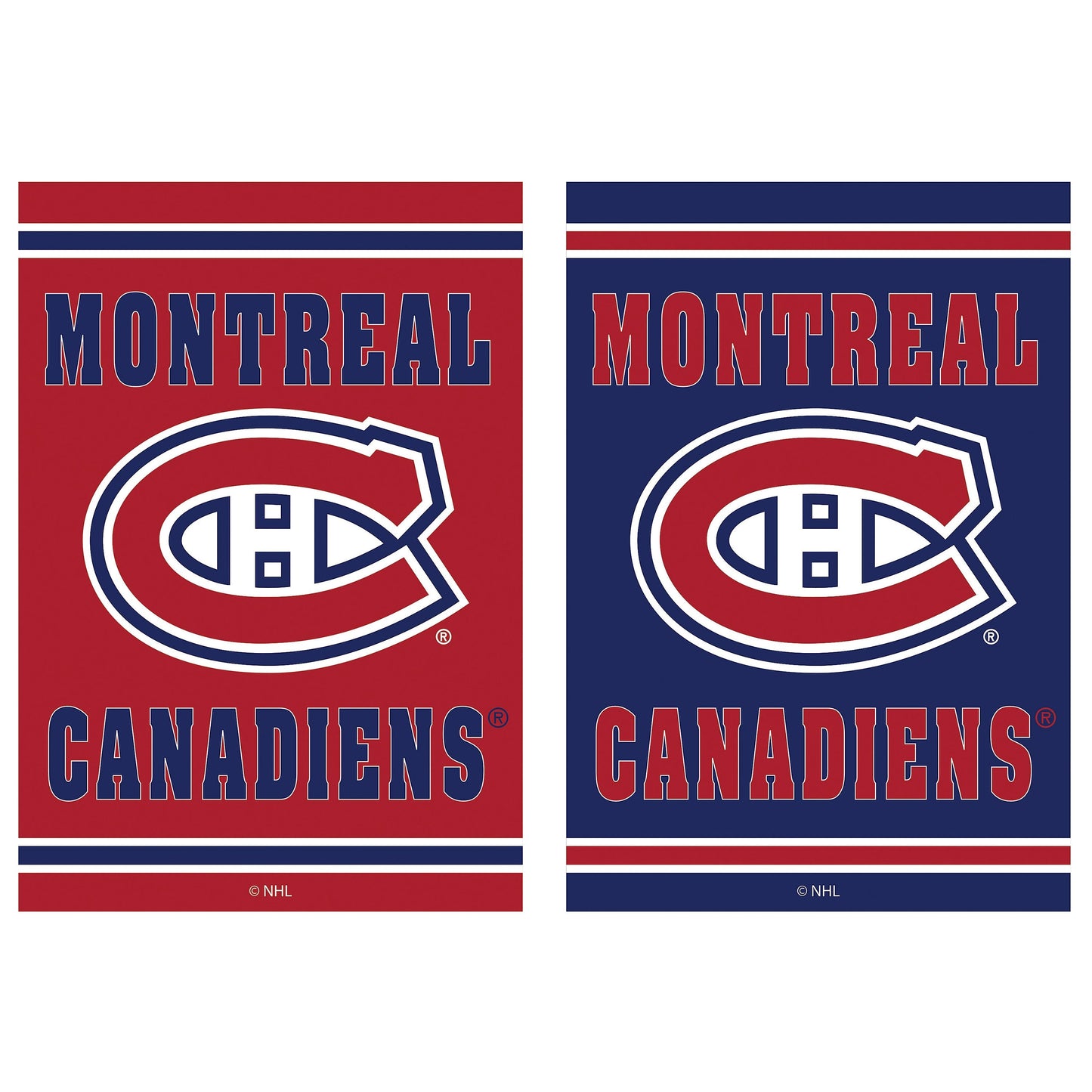 Embossed Suede Flag, House Size, Montreal Canadiens