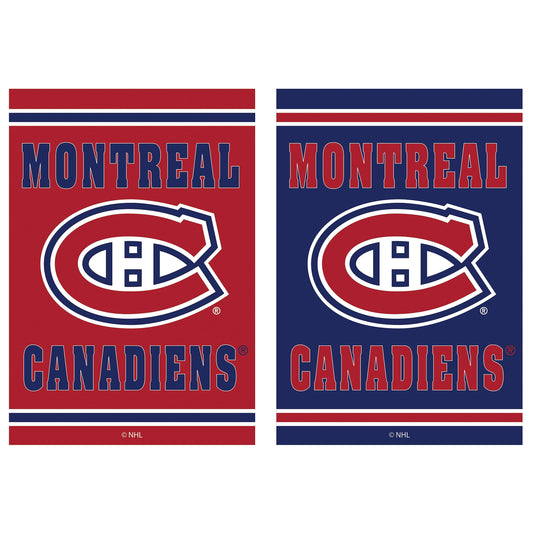 Embossed Suede Flag, House Size, Montreal Canadiens