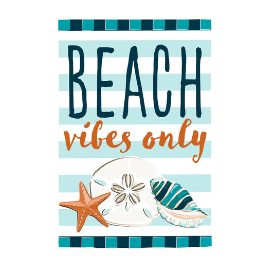 Beach Vibes Only Applique Garden Flag