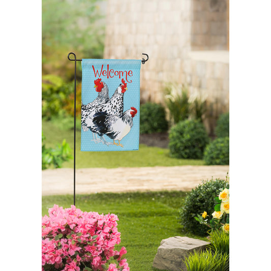 Chickens Suede House Flag