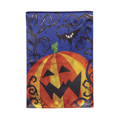 Halloween Jack O' Lantern Pumpkin Lustre Garden Flag