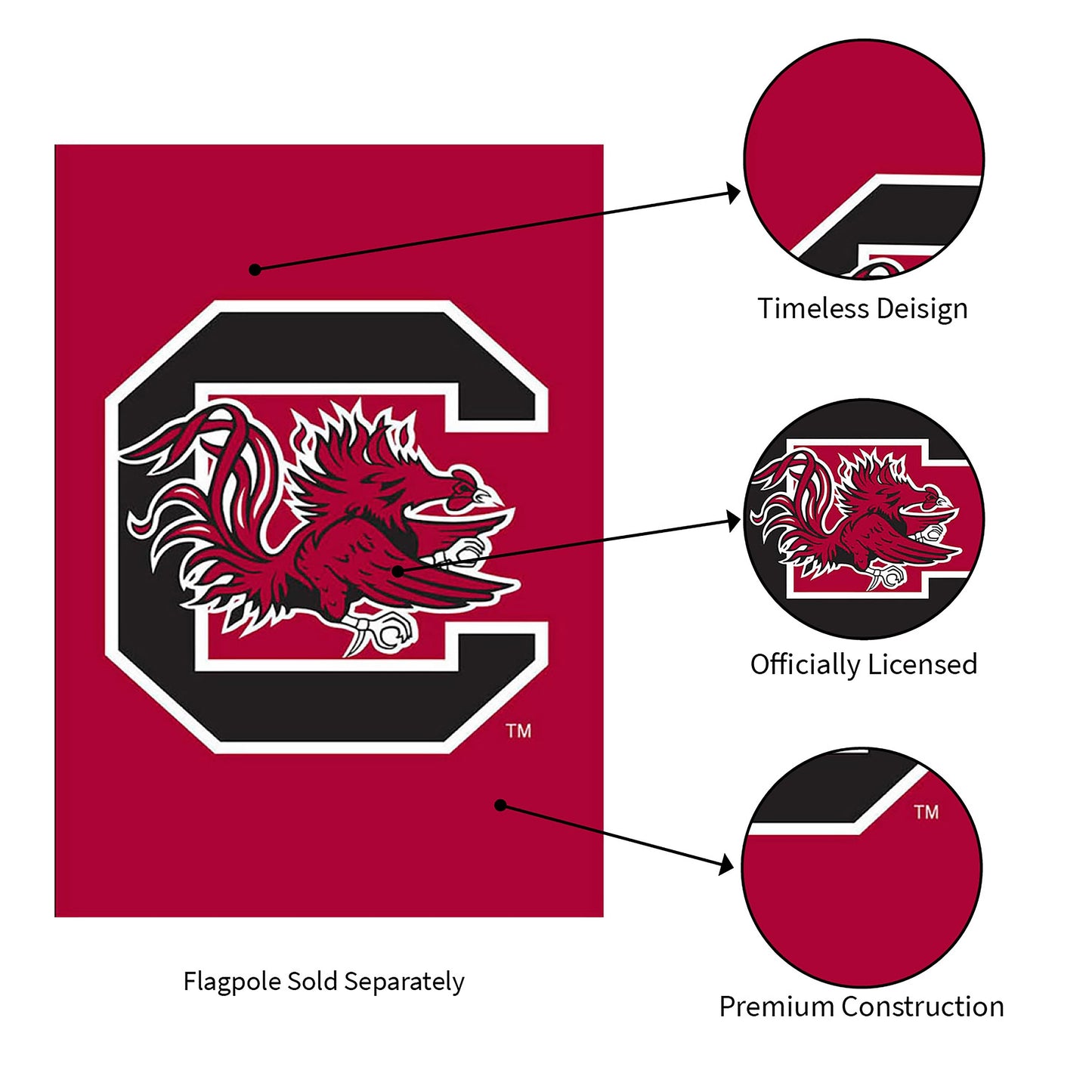 University of South Carolina Gamecocks Garden Flag