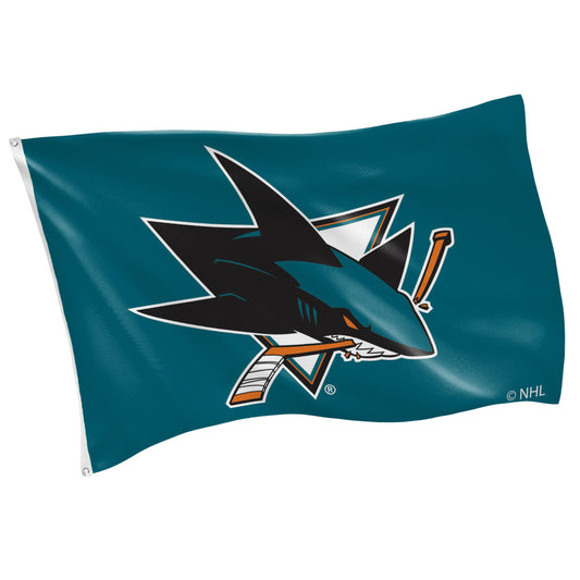 San Jose Sharks Single Sided Flag w/ 2 Grommets, 3'x5'