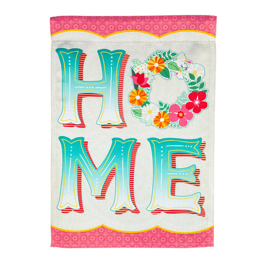 Welcome Home Garden Suede Flag