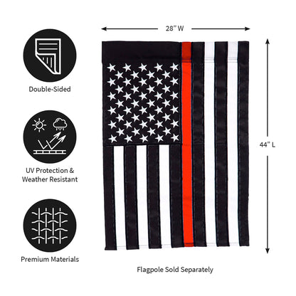 Thin Red Line House Applique Flag