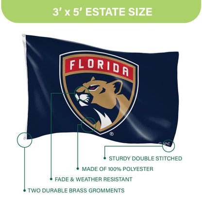 Florida Panthers Single Sided Flag w/ 2 Grommets, 3'x5'