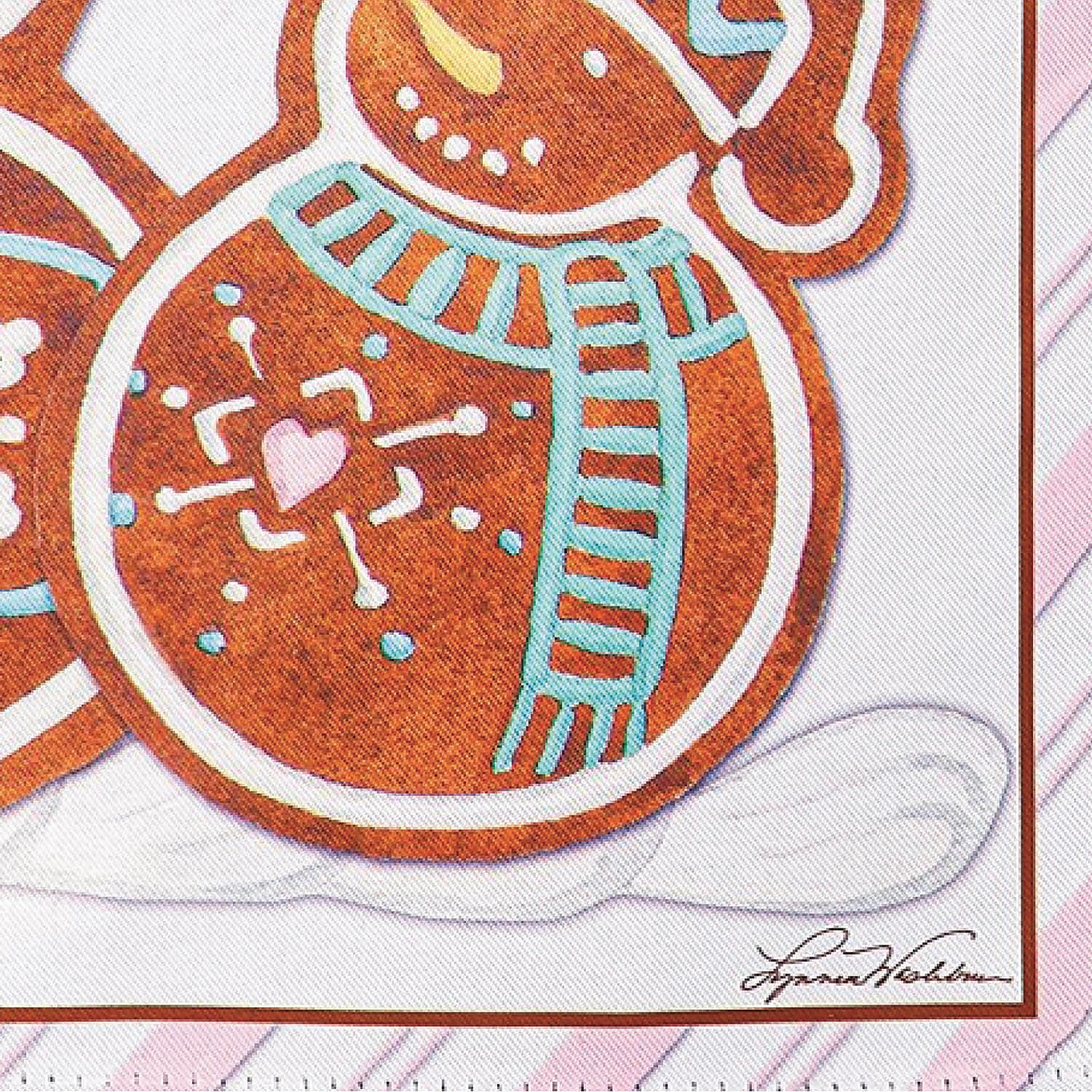 Season's Greeting Gingerbread Reversible Suede House Flag
