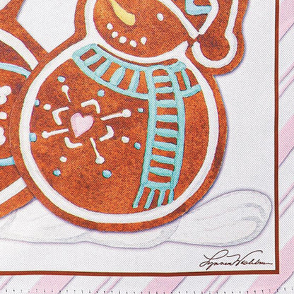 Season's Greeting Gingerbread Reversible Suede House Flag