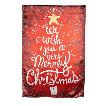 We Wish You a Merry Christmas Reversible Lustre House Flag