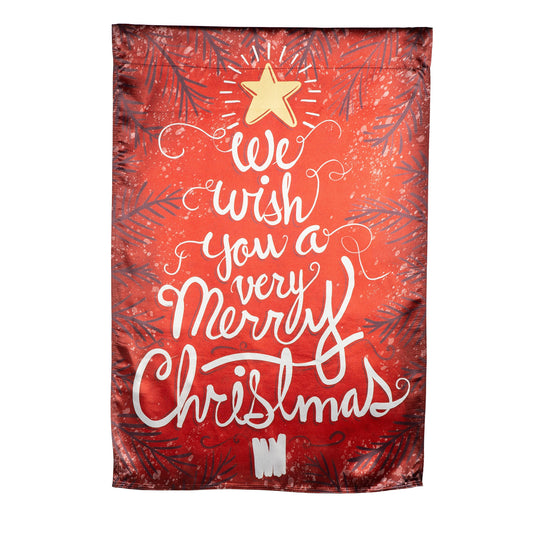 We Wish You a Merry Christmas Reversible Lustre House Flag