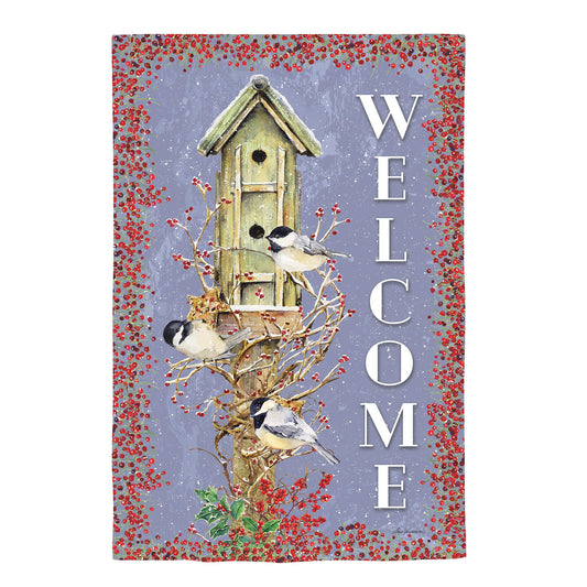 Chickadee Dee Dee's Suede House Flag