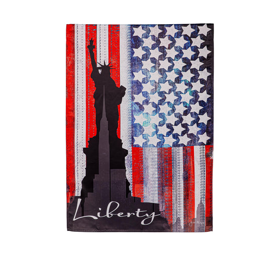 Liberty Statue Reversible Suede House Flag